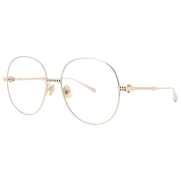 NWT VALENTINO EYEGLASSES ROUND WOMEN GOLD EYEWEAR - Picture 1 of 4